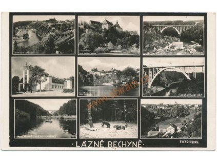 64 - Táborsko, Lázně Bechyně, 9 - ti záběr dominant města, cca 1925