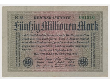 Německo, 50 000 000 Marek, 1923, stav 1
