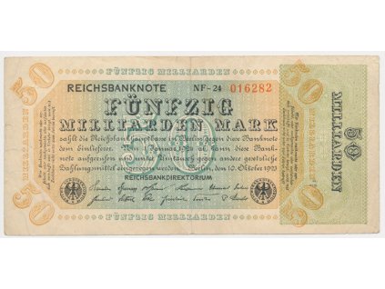 Německo, 50 000 000 000 Marek, 1923, oběhový stav