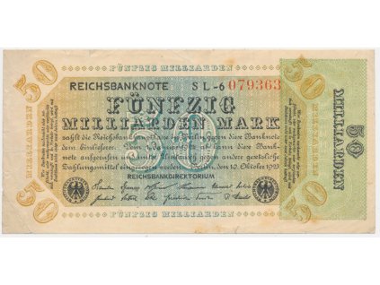 Německo, 50 000 000 000 Marek, 1923, oběhový stav