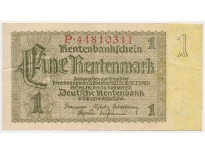 Německo, 1 Rentenmark, 1937, oběhový stav