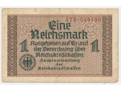 Německo, 1 Reichsmark, (1940 -1945), oběhový stav