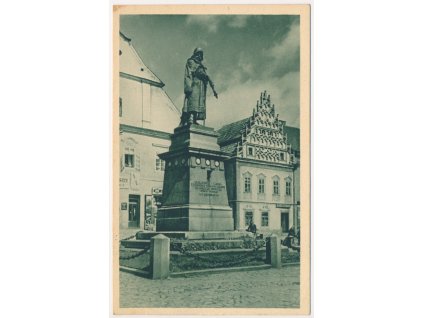 64 - Tábor, Žižkův pomník, Ctiborův dům, cca 1932