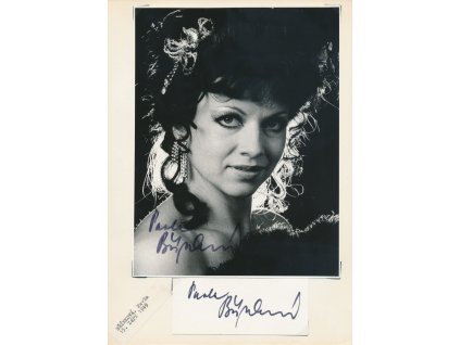 Břínková Pavla (1949), česká zpěvačka, sběratelský list s vl. podpisem