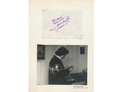 David Michal (1960), český zpěvák, sběratelský list s vl. podpisem