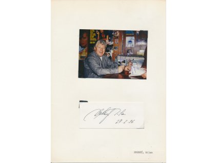 Drobný Milan (1944), český zpěvák, sběratelský list s vlastnoručním podpisem