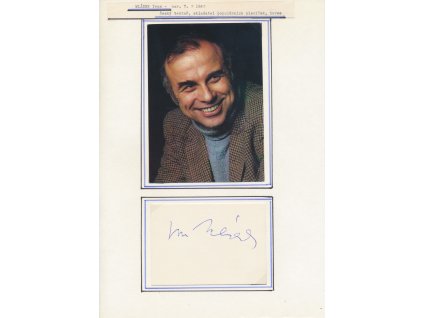 Mládek Ivan (1942), český zpěvák, textař, sběratelský list s vl. podpisem