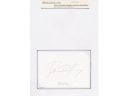 Müller Richard (1961), slovenský zpěvák, sběratelský list s vl. podpisem