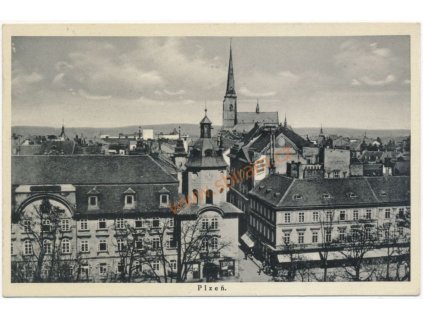 47 - Plzeň, celkový pohled na město, cca 1934