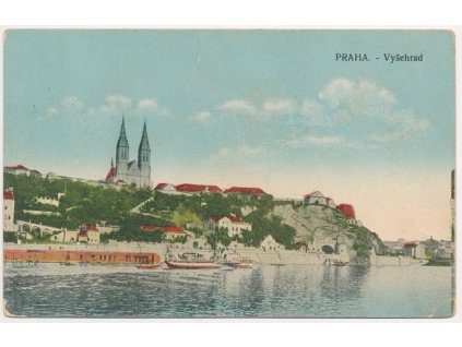 49 - Praha, Vyšehrad, parník na řece, cca 1916
