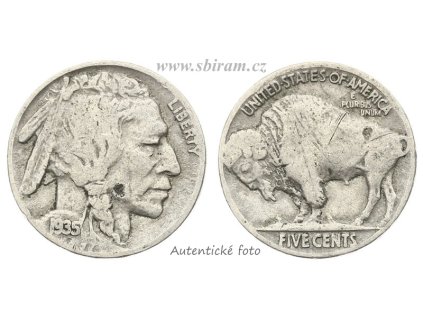 USA, mince 5 Cents, 1935...viz autentické foto