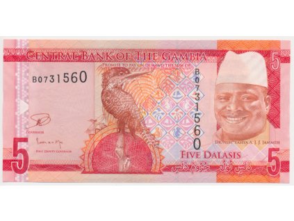 Gambie, 5 Dalasis, 2015, stav UNC