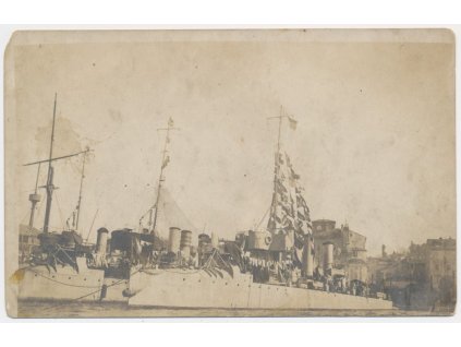 K.U.K. Kriegsmarine, pohled na torpédoborec S.M.S. Scharfschütze, cca 1911