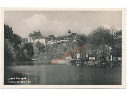 64 - Táborsko, Bechyně, partie pod zámkem , cca 1936