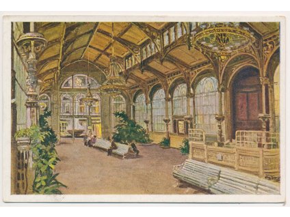 25 - Karlovy Vary, Vřídelní kolonáda, dle orig. E. Kosy, cca 1925