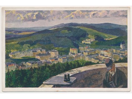 08 - Chebsko, Mariánské Lázně, Celkový pohled, dle orig. E. Kosy, cca 1925