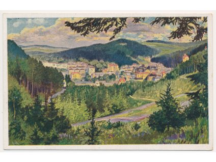 08 - Chebsko, Mariánské Lázně, Celkový pohled, dle orig. E. Kosy, cca 1925