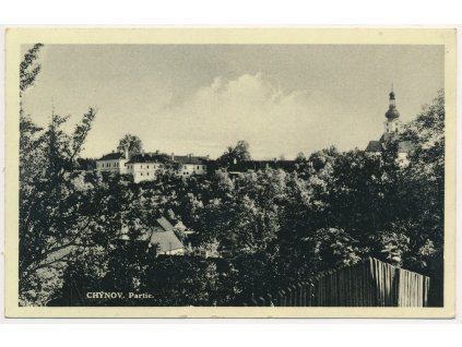 64 - Táborsko, Chýnov, Partie - pohled na město, cca 1936