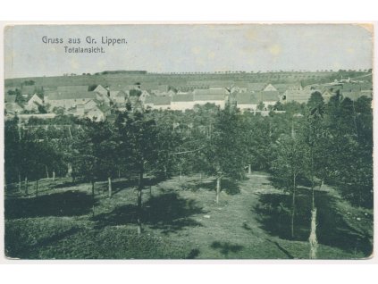 34 - Lounsko, Lipno (Gr. Lippen), celkový pohled na obec, cca 1919
