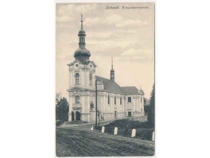 34 - Lounsko, Pšov (Schaab), Kostel sv. Kříže a Všech svatých, cca 1907