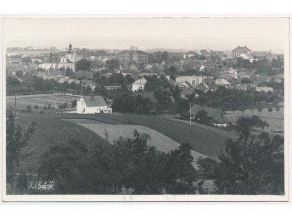 22 - Jičínsko, Libáň, Celkový pohled na město, cca 1938