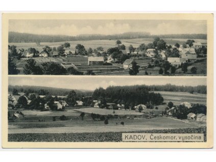75 - Žďársko, Kadov, 2 záběr, celkové pohledy na obec, cca 1946