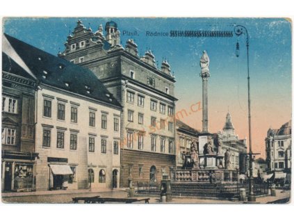 47 - Plzeň, partie u Radnice, cca 1925