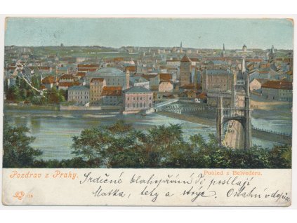 49 - Praha, Pohled na město z Belvederu, cca 1901