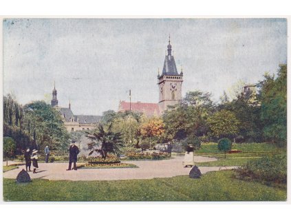 49 - Praha, oživená partie z Karlova náměstí, cca 1927