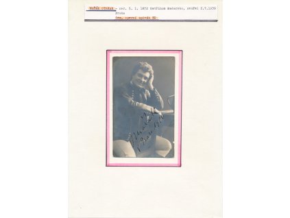 Mařák Otakar (1872-1939), operní pěvec, sběratelský list s vl. podpisem