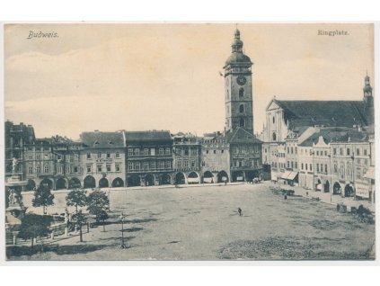 12 - České Budějovice, partie z náměstí, cca 1905