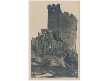 33 - Litoměřicko, zřícenina hradu Hazmburk, cca 1930