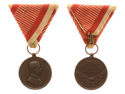 Rakousko - Uhersko, Medaile za statečnost (Tapferkeitsmedaille), stuha, bronz, stav 1/1/1