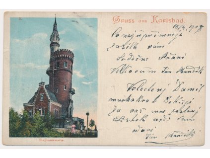 25 - Karlovy Vary, Stephaniewarte, cca 1908