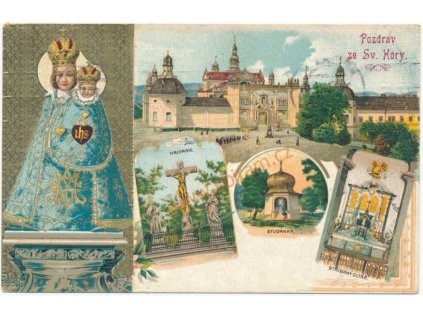 54 - Příbramsko, Svatá Hora, 5 - ti záběr dominant poutního místa, cca 1945