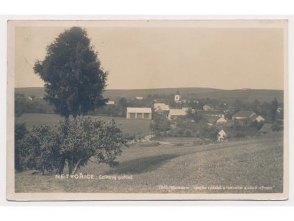 01 - Benešovsko, Netvořice, celkový pohled, cca 1925