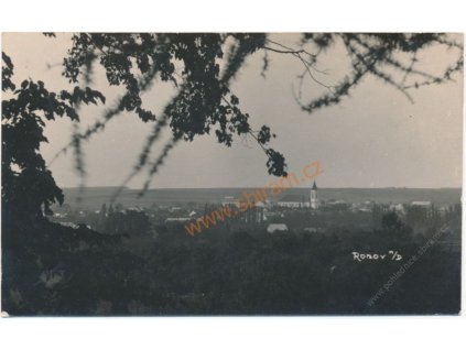 10 - Chrudimsko, Ronov nad Doubravou, celkový pohled, cca 1929