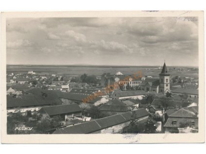 29 - Kolínsko, Pečky - Petschek, celkový pohled, foto M. Javorovský, cca 1940...