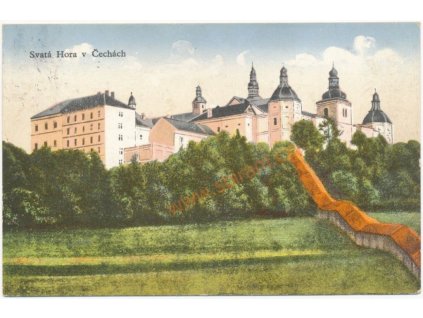 54 - Příbramsko, Svatá Hora v Čechách, celkový pohled, cca 1940