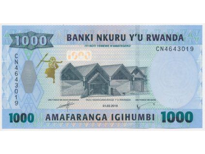 Rwanda, 1000 Francs, 2019, stav UNC