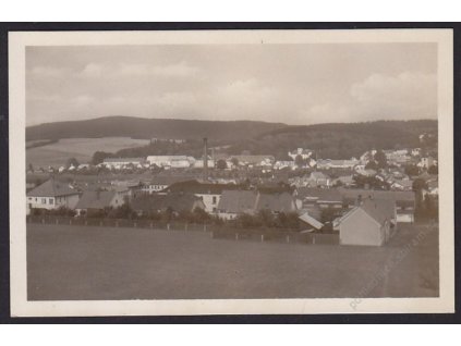 23 - Jihlavsko, Třešť, celkový pohled, cca 1950