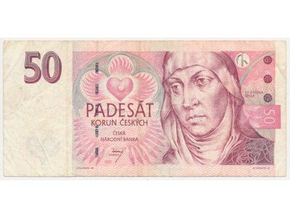 ČR, 50 Kč, 1997, série E, oběhový stav