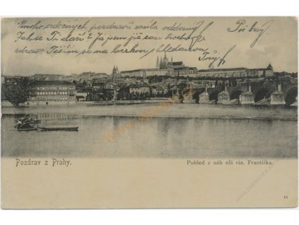 49 - Praha, pohled z nábřeží císaře Františka, cca 1912