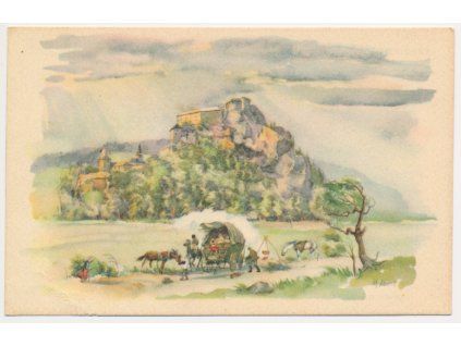 Slovensko, Oravský hrad, kočovníci..., , cca 1925