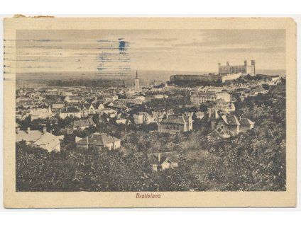 Slovensko, Bratislava, celkový pohled, cca 1921