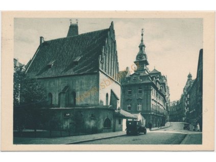 49 - Praha, oživená partie u synagogy, cca 1932