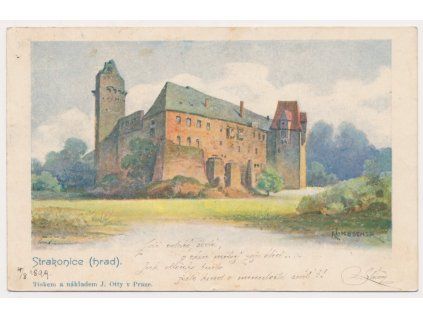 60 - Strakonice, Hrad, prošlá poštou 1899