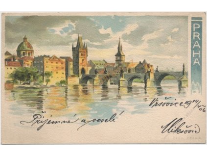 49 - Praha, umělecká pohlednice, cca 1906