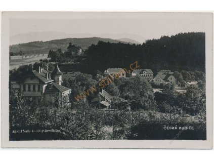 15 - Domažlicko, Česká Kubice, celkový pohled, nakl. J. Šidlo, cca1930