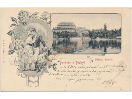 49 - Praha, Národní divadlo, koláž, cca 1908